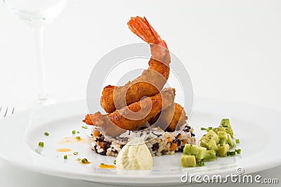 Gourmet seafood dish Stock Photo