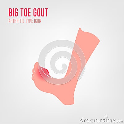 Gout arthritis icon Vector Illustration