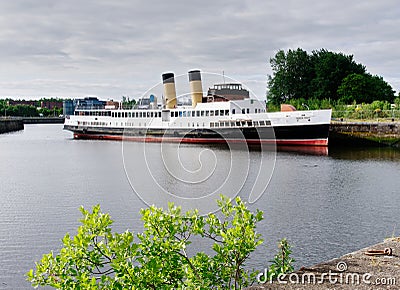 Govan, Scotland, UK, Queen Mary Ship on the River Clyde at the Glasgow Science Centre Editorial Stock Photo