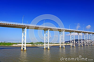Governador Nobre de Carvalho Bridge, Macau, China Editorial Stock Photo