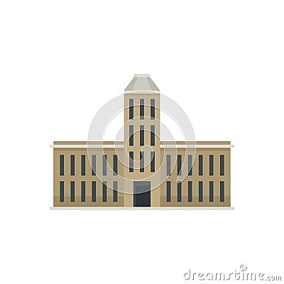 Governance building icon flat isolated vector Vector Illustration