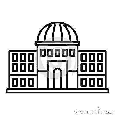 Governance building icon, outline style Vector Illustration