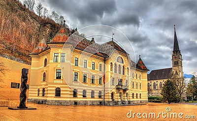 Government Building in Vaduz Stock Photo
