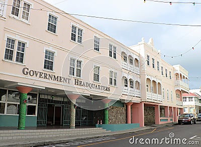 Government Headquarters, St. Kitts and Nevis Editorial Stock Photo