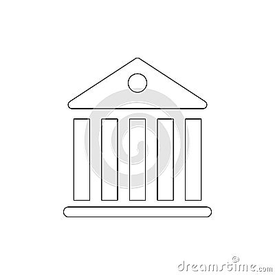 Government pantheon building outline icon. Signs and symbols can be used for web, logo, mobile app, UI, UX Vector Illustration