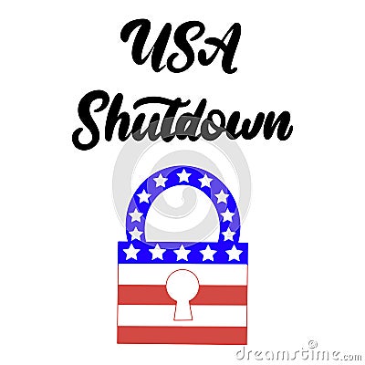 Government shutdown in the United States Vector Illustration