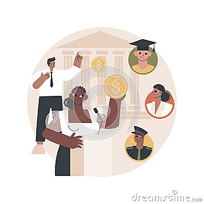 Government spending abstract concept vector illustration. Vector Illustration