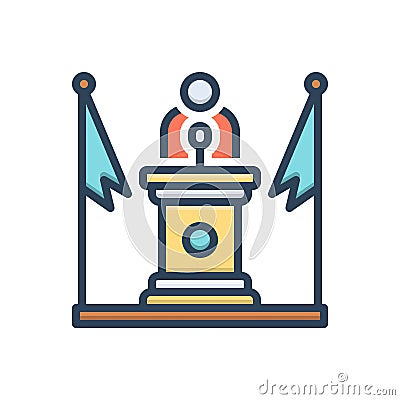 Color illustration icon for Governor, satrap and eparch Cartoon Illustration