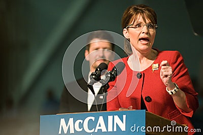 Governor Sarah Palin Horizontal Editorial Stock Photo