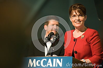 Governor Sarah Palin Smiling Horizontal Editorial Stock Photo