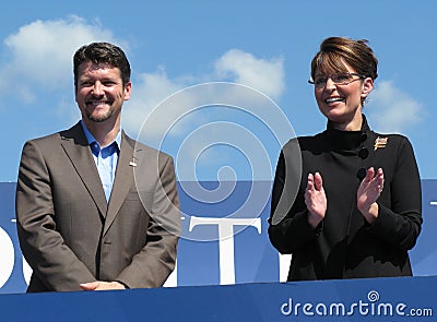 Governor Sarah Palin and Todd Palin Editorial Stock Photo