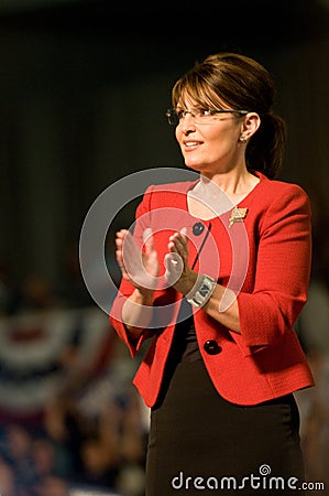 Governor Sarah Palin Vertical Clapping 2 Editorial Stock Photo