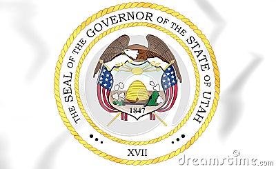 Governor of Utah Seal, USA. Stock Photo