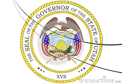 Governor of Utah Seal, USA. Stock Photo