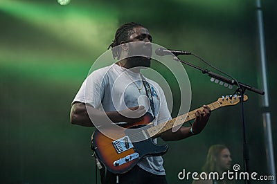 Bloc Party in concert at Governors Ball Editorial Stock Photo