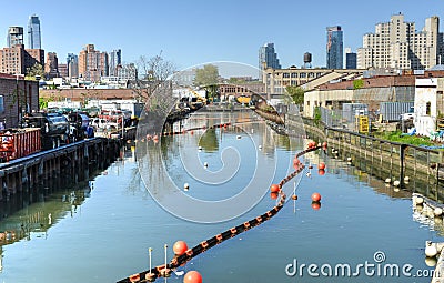 Gowanus Canal, Brooklyn, NY Stock Photo