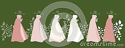 Gowns Vector Illustration