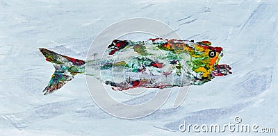 Goyutaku Fish Print 4 Stock Photo