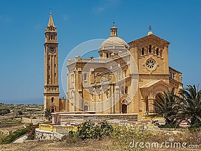 Basilica of the National Shrine of the Blessed Virgin of Ta` Pinu Editorial Stock Photo