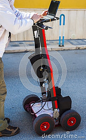 GPR is a noninvasive method used in geophysics Stock Photo
