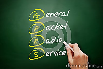 GPRS - General Packet Radio Service acronym Stock Photo