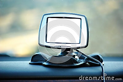 GPS Car Navigation System Stock Photo