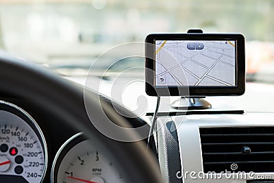 GPS car navigation Stock Photo