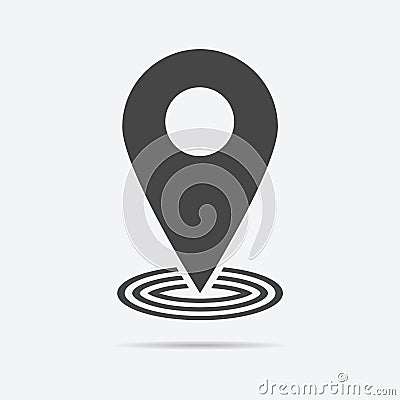 GPS icon flat style isolated on background. GPS sign symbol for Vector Illustration