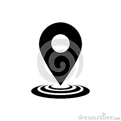 GPS icon vector logo design. Map pointer icon. Pin location symbol Vector Illustration