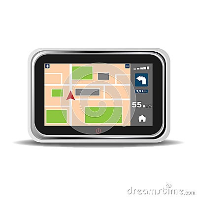 Gps navigation device Vector Illustration