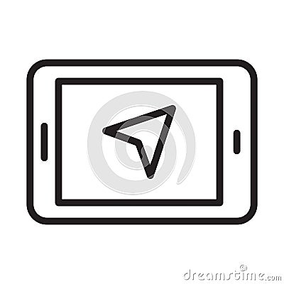 Gps, navigation, route, map fully editable vector icon Vector Illustration