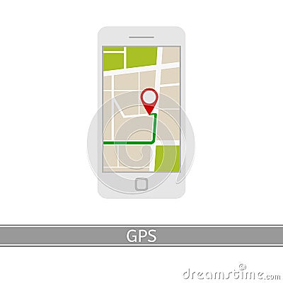 GPS Navigator Icon Vector Illustration