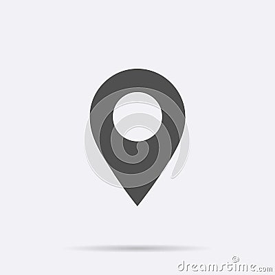 Gps pin map icon isolated. Flat vector navigation app symbol. Modern simple flat location sign. Busi Vector Illustration