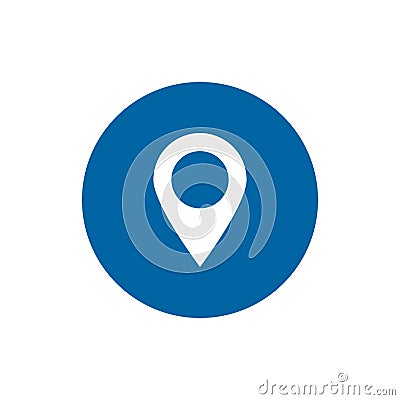 Gps pointer location round icon Vector Illustration