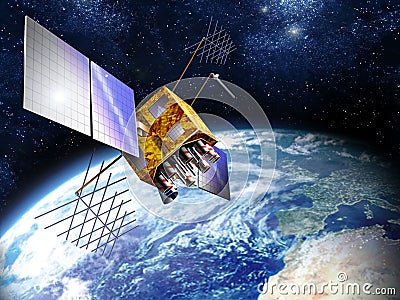 GPS Satellite Stock Photo