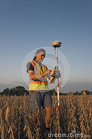 GPS Surveying Stock Photo