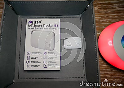GPS tracker for location tracking. Sensor for determining the location Editorial Stock Photo