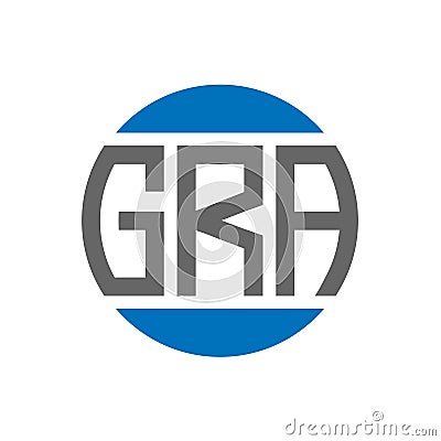 GRA letter logo design on white background. GRA creative initials circle logo concept. GRA letter design Vector Illustration