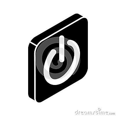 Grab this amazing isometric icon of power button, shutdown button Vector Illustration