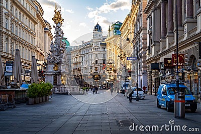 Graben Street in Vienna Historic Centre, Vienna, Austria Editorial Stock Photo