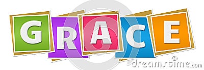 Grace Colorful Blocks Stock Photo