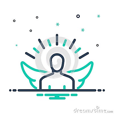 Mix icon for Grace, pity and benevolence Vector Illustration