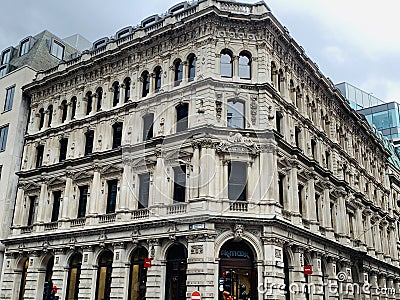 33 Gracechurch Street is an office building prominently situated at the junction of Gracechurch Street and Lombard Street Editorial Stock Photo
