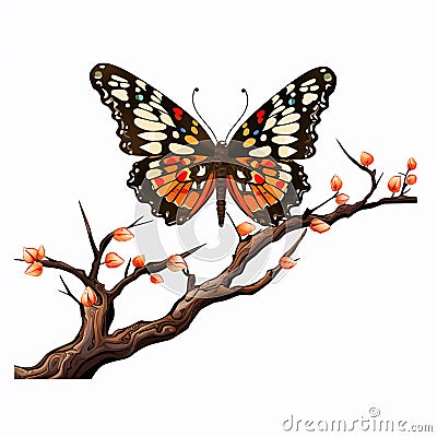 Graceful Butterfly Collection Aerial Grace Stock Photo