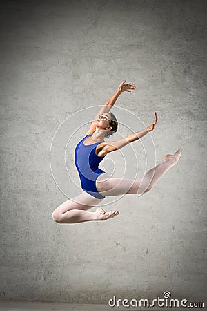 Graceful lady. Ballerina on pointe in pose. Ballet, dance, Stock Photo