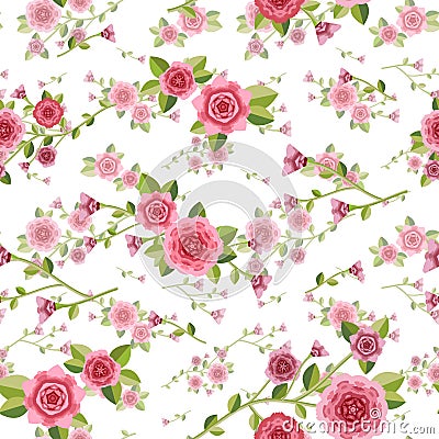 Graceful seamless floral pattern Stock Photo