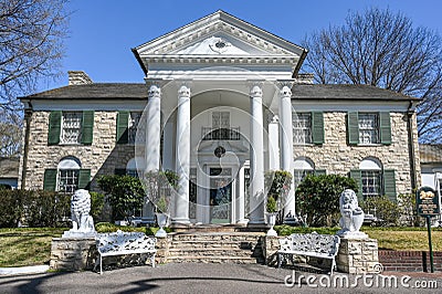 Graceland in Memphis, Tennessee Editorial Stock Photo