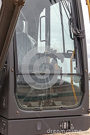 Grader Window Stock Photo