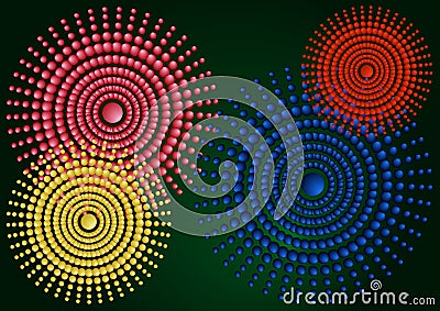 Gradient abstract illustration with circles. Vector Illustration