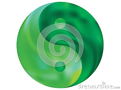 Gradient background in the form of yin yang Cartoon Illustration